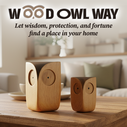 BeeRusty™ - Handmade Owl Wooden Figurine