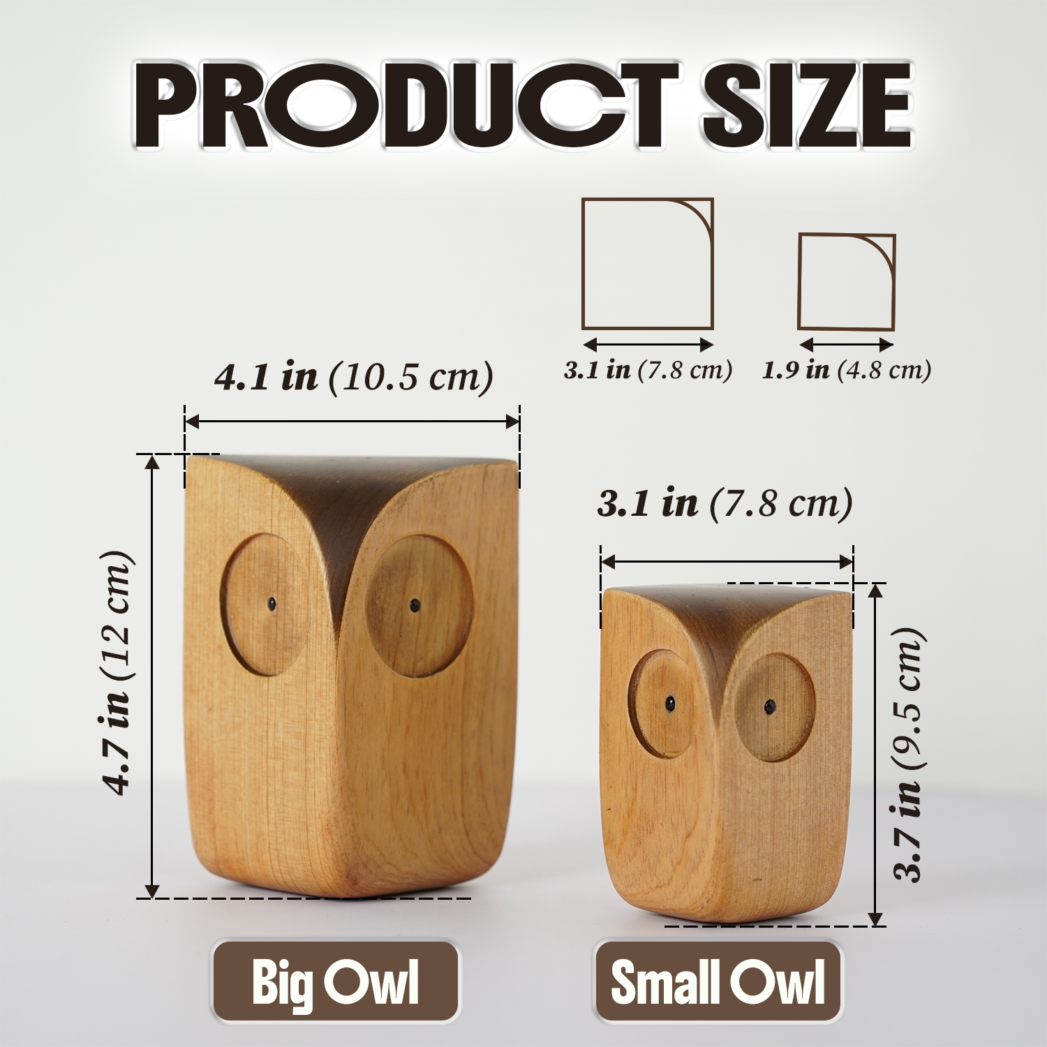 BeeRusty™ - Handmade Owl Wooden Figurine