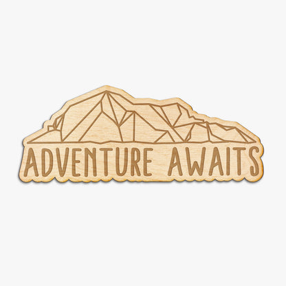 Adventure Awaits Wood Engraved Sign