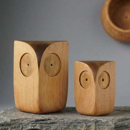 BeeRusty™ - Handmade Owl Wooden Figurine