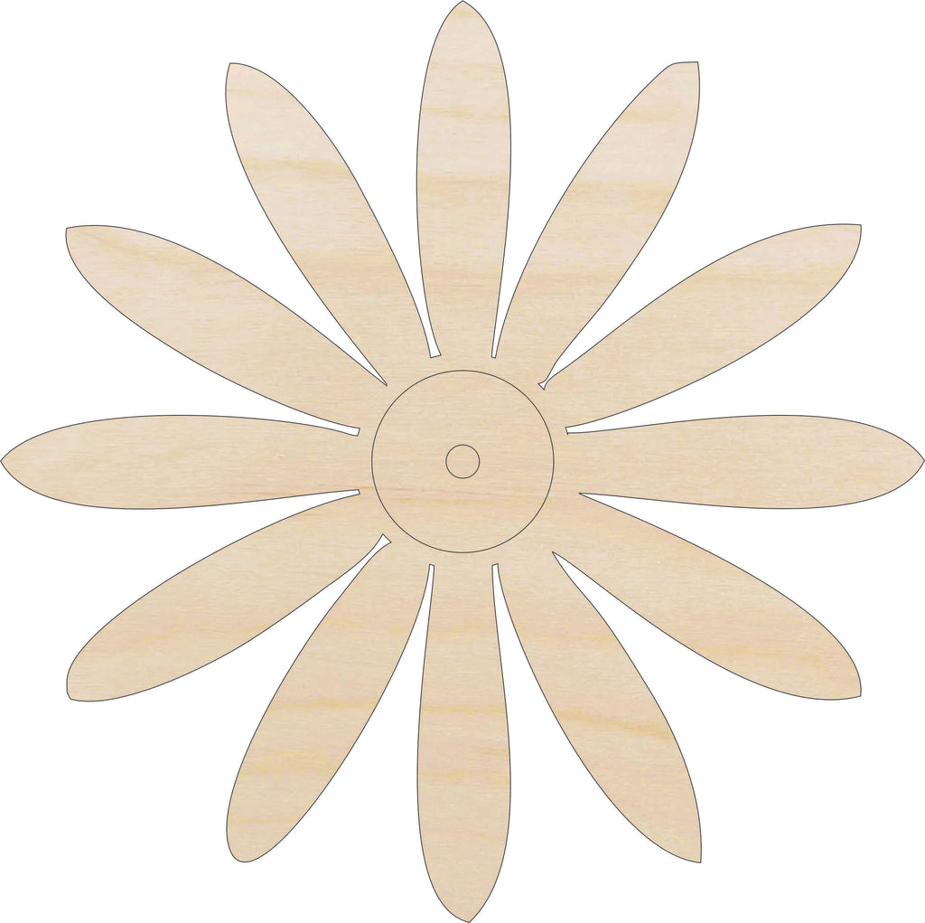 Flower Wood Craft Shape – Laser Cut Baltic Birch Unfinished DIY Wood Art SuppliesFLR120