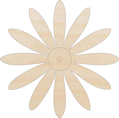 Flower Wood Craft Shape – Laser Cut Baltic Birch Unfinished DIY Wood Art SuppliesFLR120