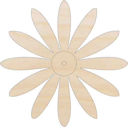 Flower Wood Craft Shape – Laser Cut Baltic Birch Unfinished DIY Wood Art SuppliesFLR120