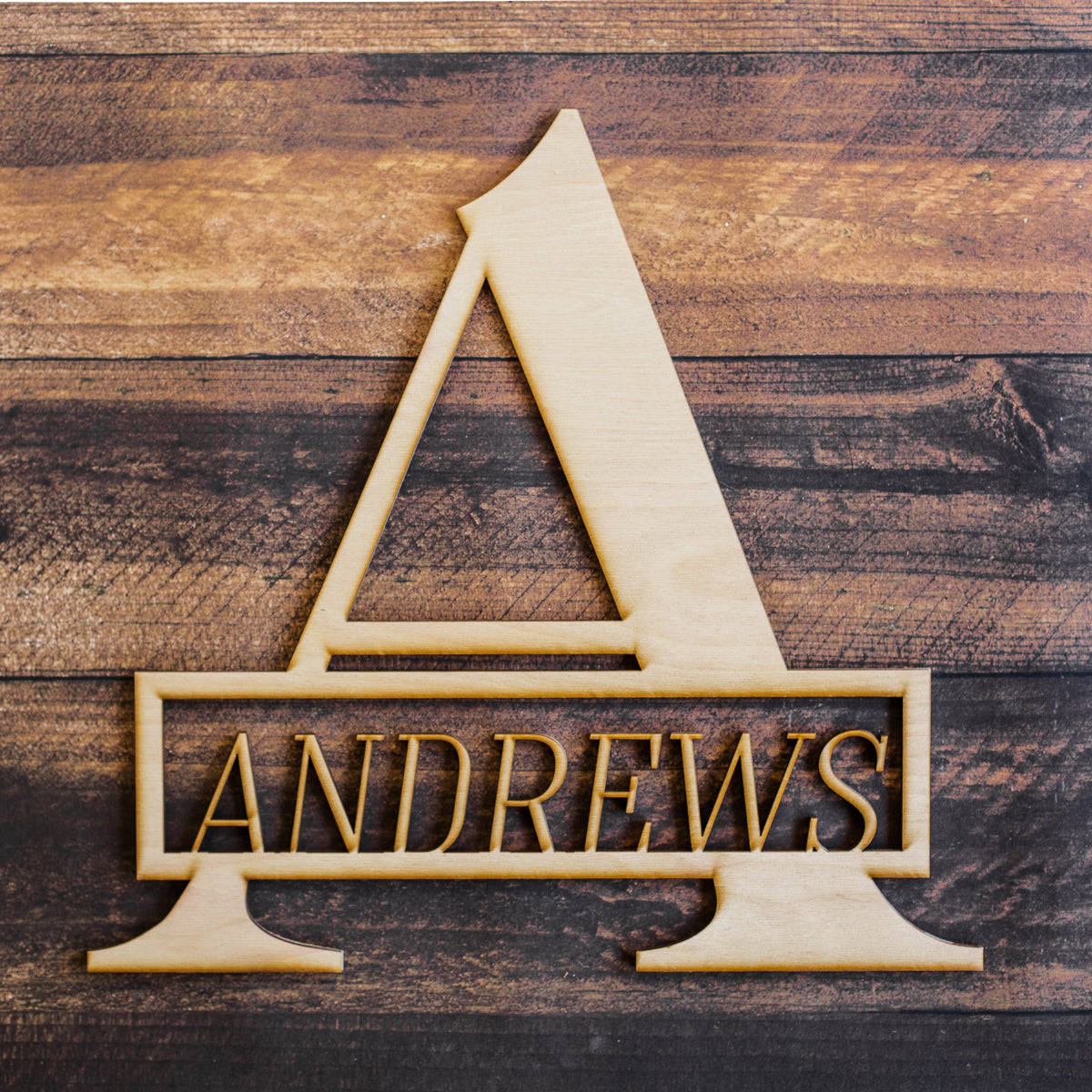 "Caslon" Name Initial Wood Sign