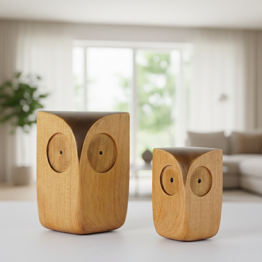 BeeRusty™ - Handmade Owl Wooden Figurine